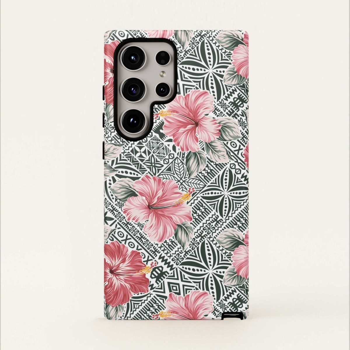 Printify iPhone tough phone case with Solosolo Blooms design, featuring vibrant floral artwork for iPhone models.