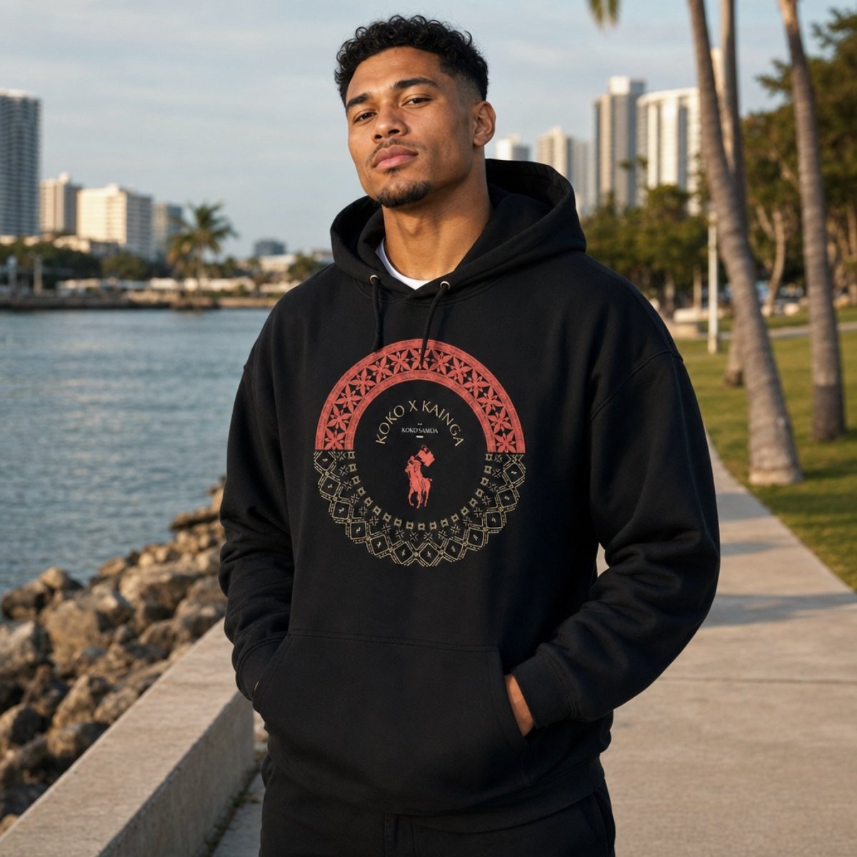 Island Hoodie™ Tonga Samoa by The Print Bar featuring vibrant island-inspired design and comfortable hoodie style.