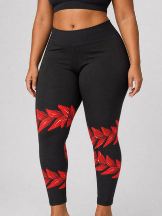 IslandCurvy - 2XL to 6XL Leggings - Ula Fala - AU/NZ - The Koko Samoa