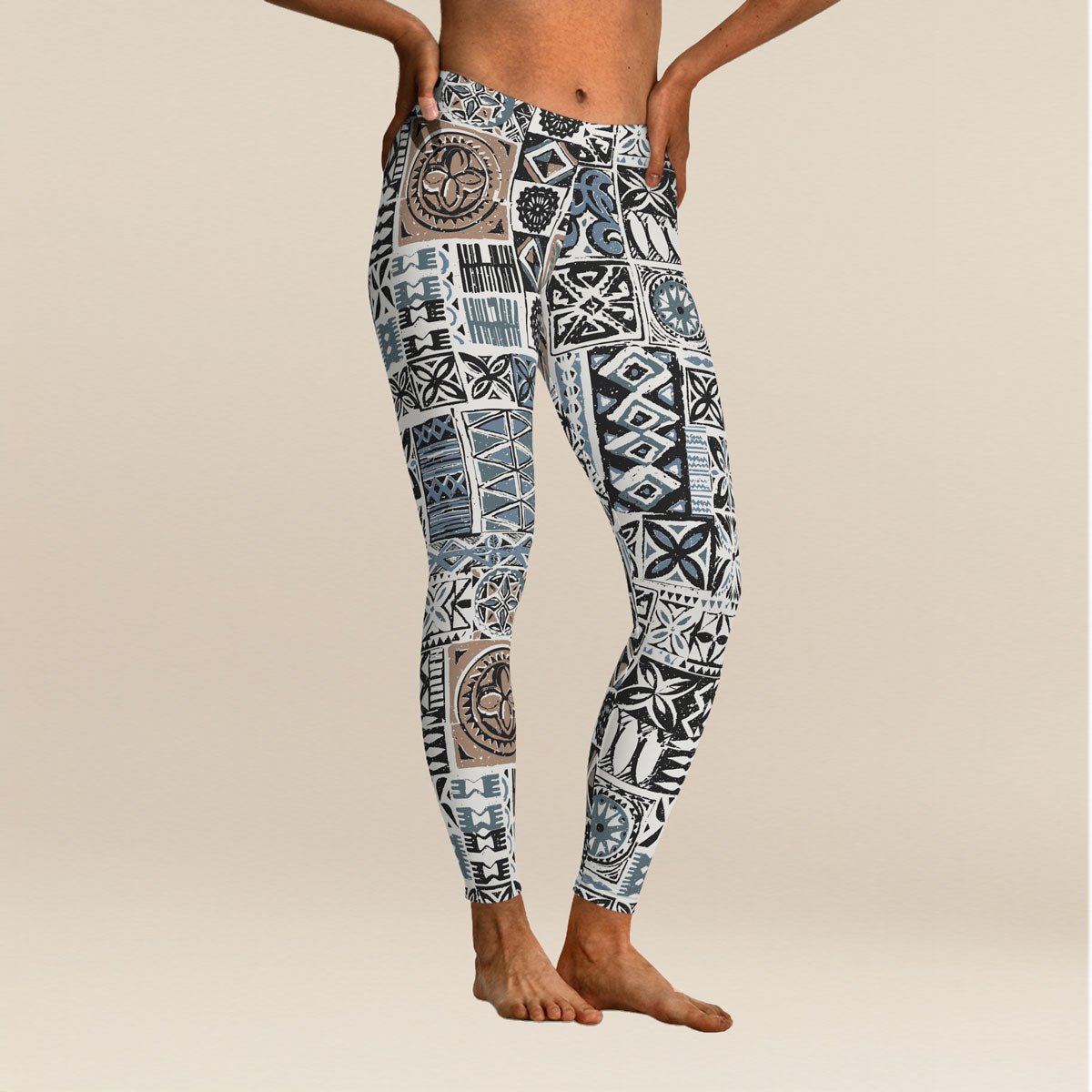 IslandFlex Leggings - Elei Steel - AU/NZ/USA - The Koko Samoa
