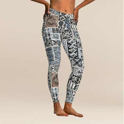 IslandFlex Leggings - Elei Steel - AU/NZ/USA - The Koko Samoa
