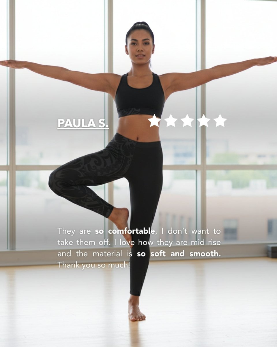 IslandFlex Mid - Rise Leggings - Bloom Dark - AU/NZ/USA - The Koko Samoa