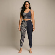 IslandFlex Mid - Rise Leggings - Blue Bloom - AU/NZ/USA - The Koko Samoa