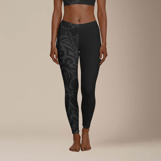IslandFlex Mid - Rise Leggings - Dark Grey - AU/NZ/USA - The Koko Samoa