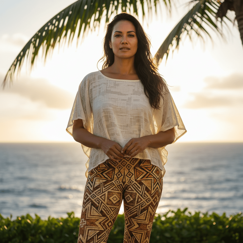 IslandFlex Mid - Rise Leggings - Earthline - AU/NZ/USA - The Koko Samoa