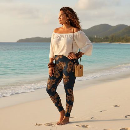 IslandFlex Mid - Rise Leggings - Fagaloa Twilight - AU/NZ/USA - The Koko Samoa