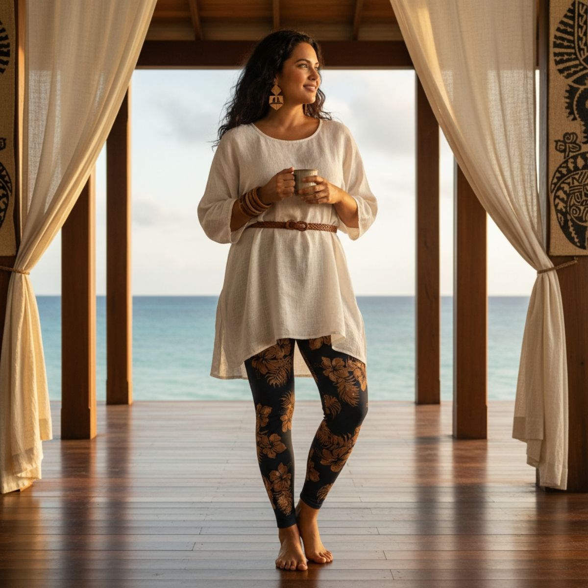 IslandFlex Mid - Rise Leggings - Fagaloa Twilight - AU/NZ/USA - The Koko Samoa