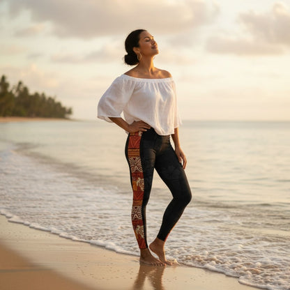 IslandFlex Mid - Rise Leggings - Sataoa Sunrise - AU/NZ/USA - The Koko Samoa