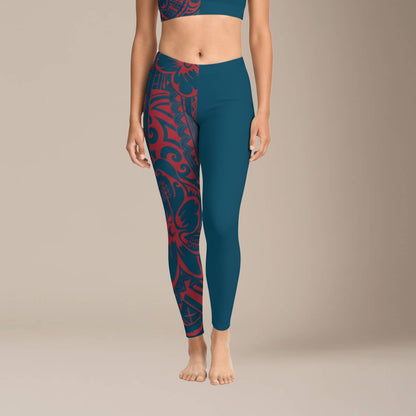 IslandFlex Mid - Rise Leggings - Winterberry Blue - AU/NZ/USA - The Koko Samoa