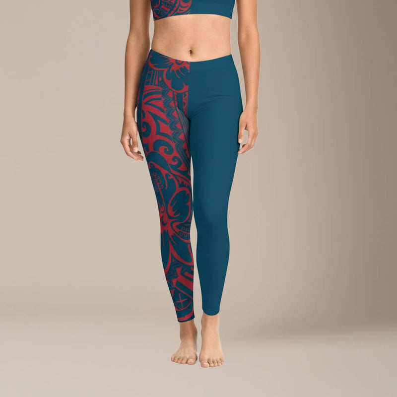 IslandFlex Mid - Rise Leggings - Winterberry Blue - AU/NZ/USA - The Koko Samoa