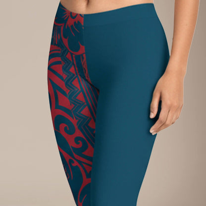 IslandFlex Mid - Rise Leggings - Winterberry Blue - AU/NZ/USA - The Koko Samoa