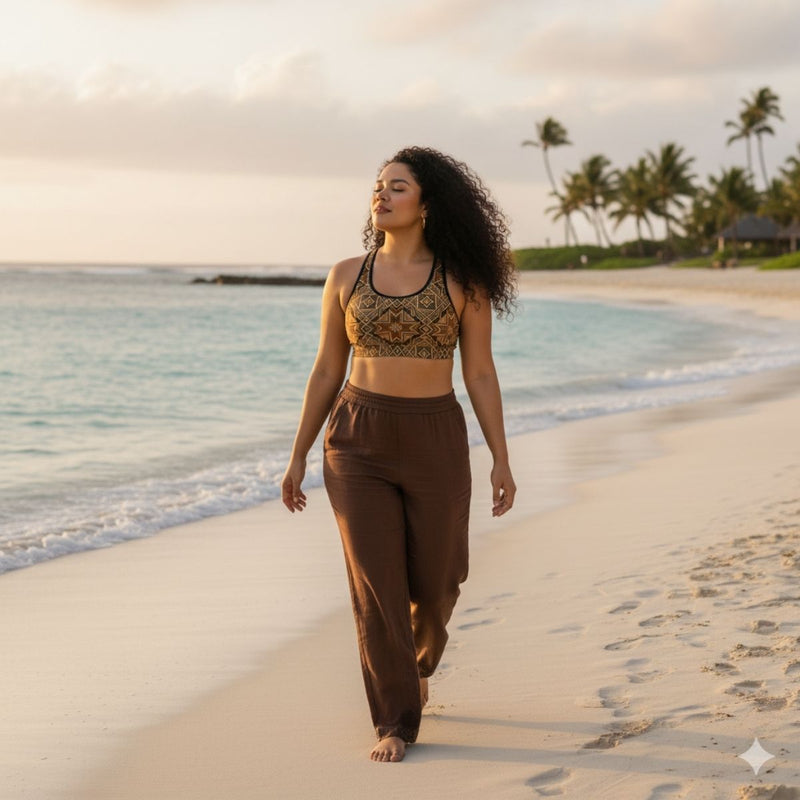 Islandflex Seamless Sports Bra - Earthline - AU/NZ/USA - The Koko Samoa