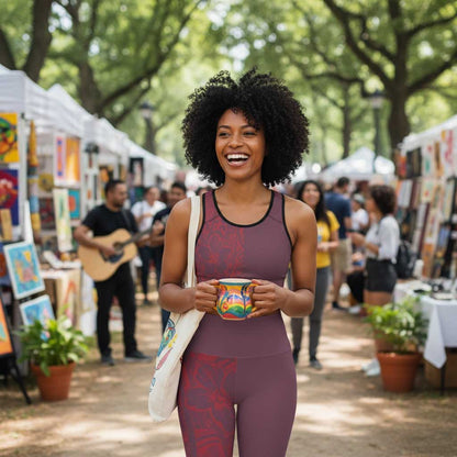 IslandPlus - 2XL to 6XL Leggings - Winterberry Red - AU/NZ/USA - The Koko Samoa