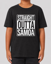 Kids Heavy Cotton Tee - Straight Outta Samoa - USA - The Koko Samoa