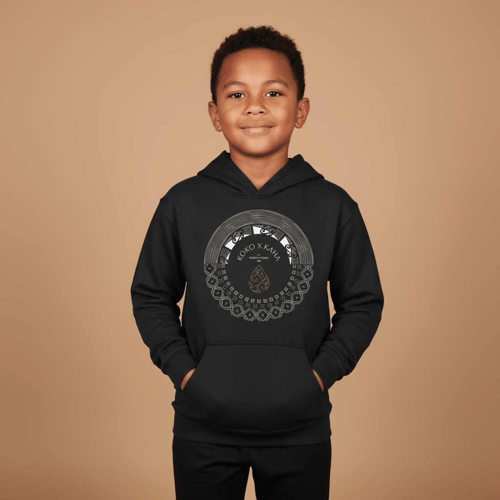 Kids hoodie featuring PasifikaOne Aotearoa Samoa design, colorful print, and cozy fabric by Printify for children.