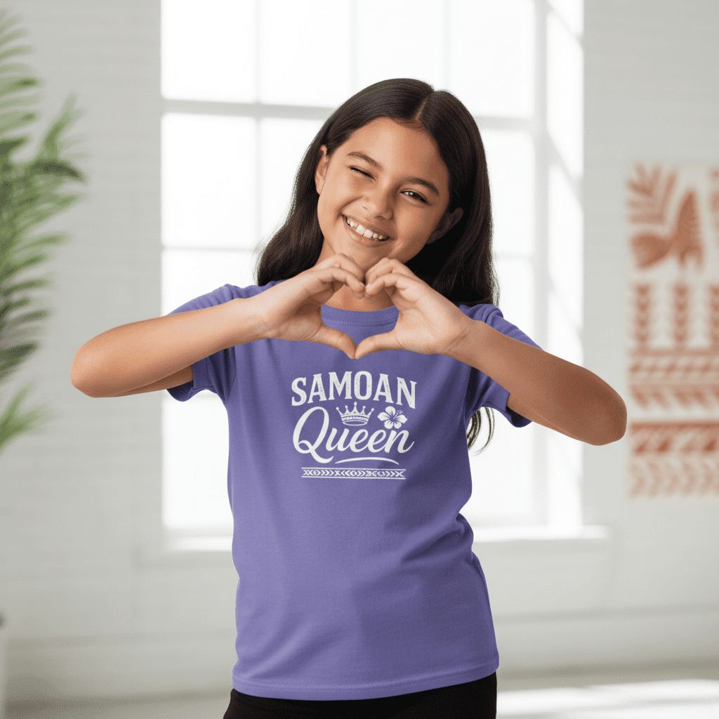 Kids Tee - Samoan Queen - AU/NZ/USA - The Koko Samoa