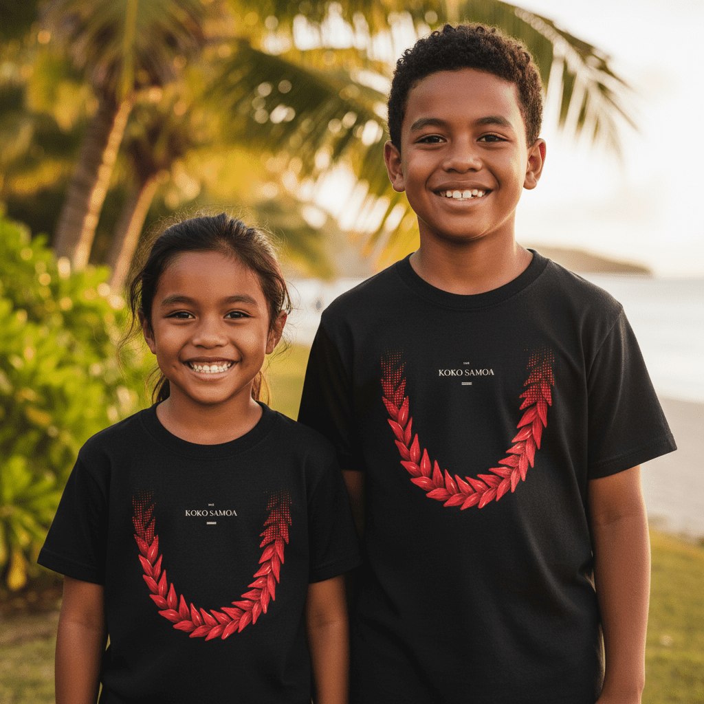 Kids Tee - Ula Fala - AU/NZ/USA - The Koko Samoa