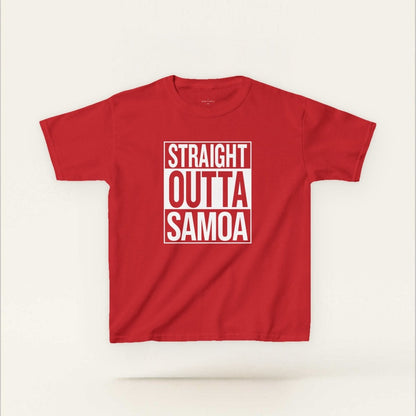 Kids Unisex Cotton Tee - Straight Outta Samoa - AU/NZ - The Koko Samoa