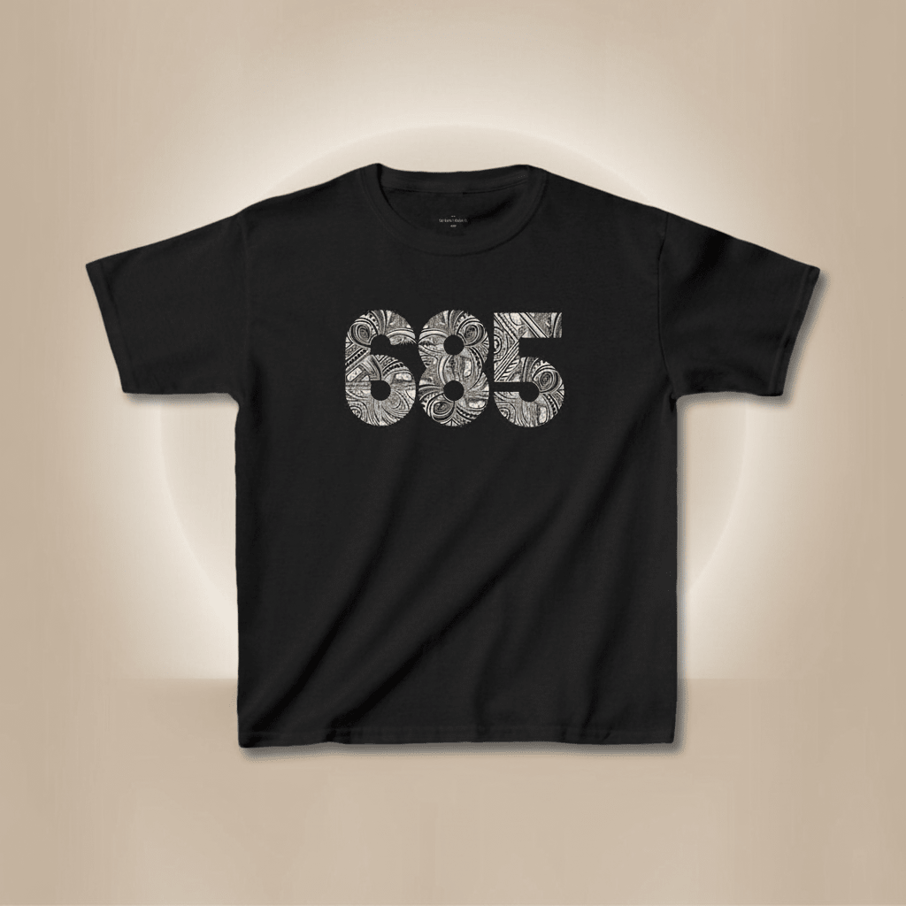 Kids unisex tee by The Print Bar featuring a colorful Samoa Koko design, suitable for boys and girls.