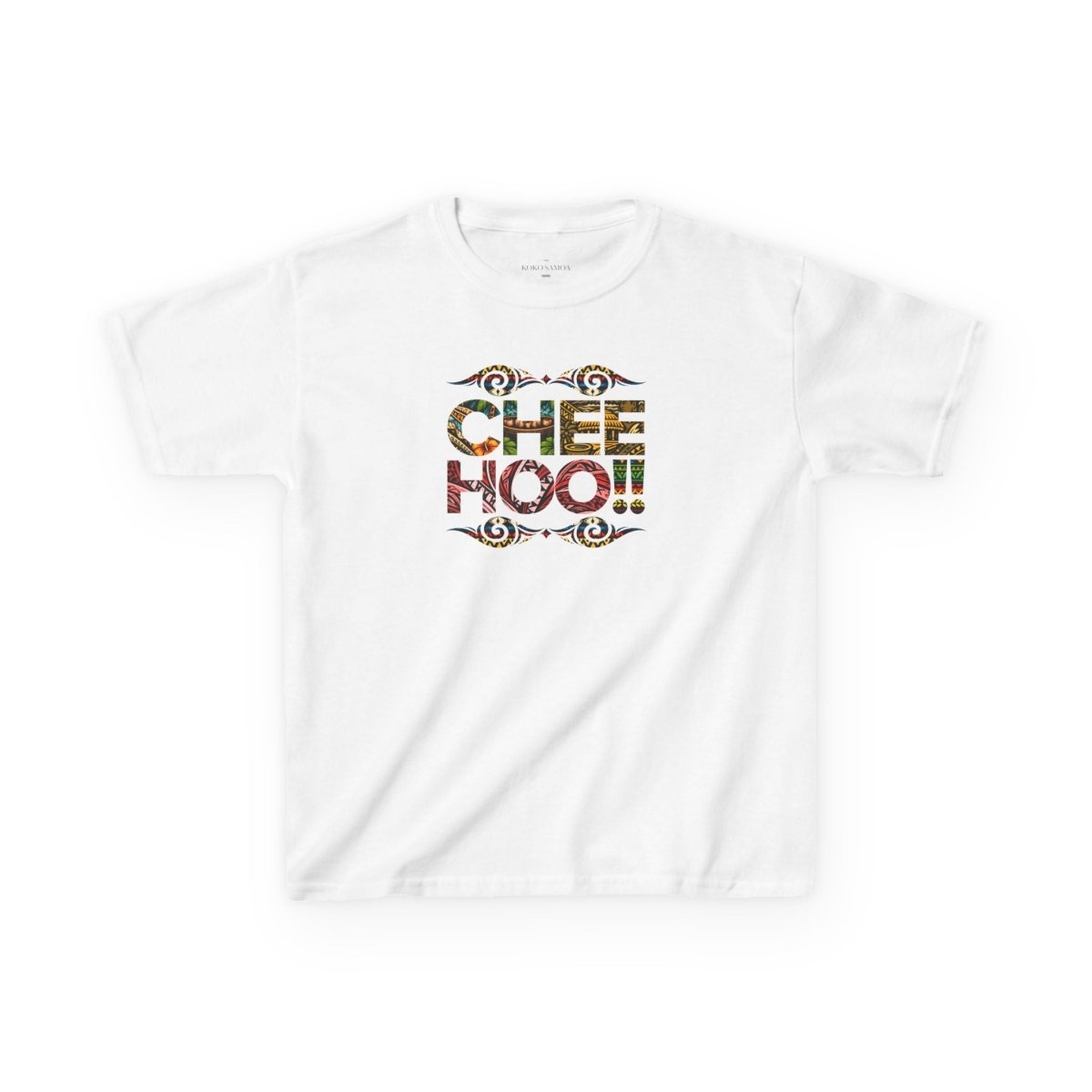 Kids unisex CHEEHOO! tee by The Print Bar, featuring bold graphic design on a comfortable kids' T-shirt.