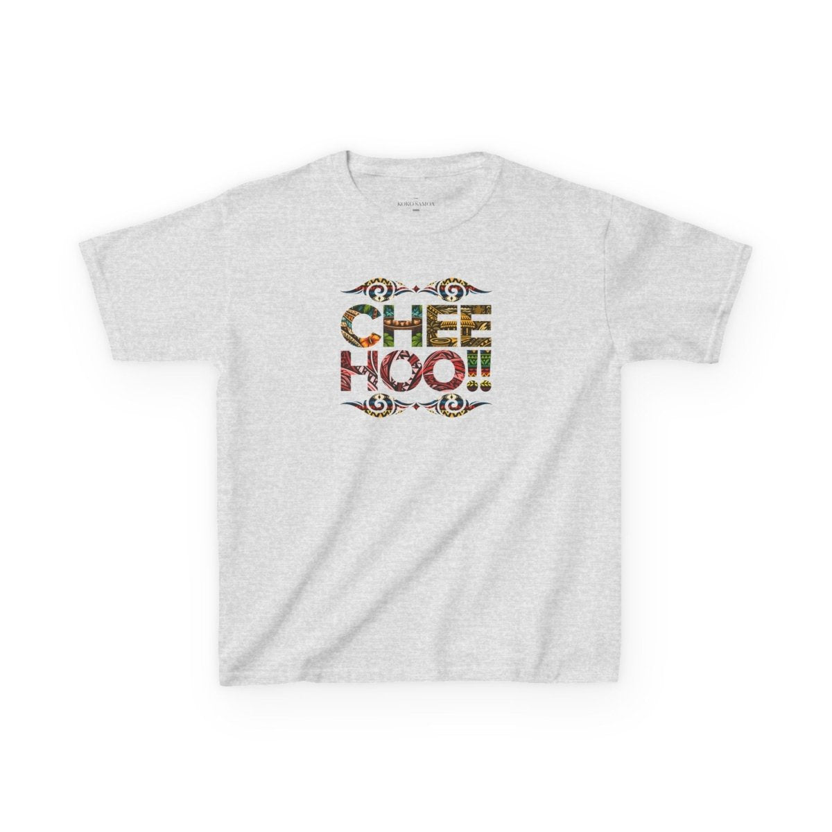 Kids unisex tee by The Print Bar featuring a fun CheeHoo!! design, suitable for children in AU/NZ.