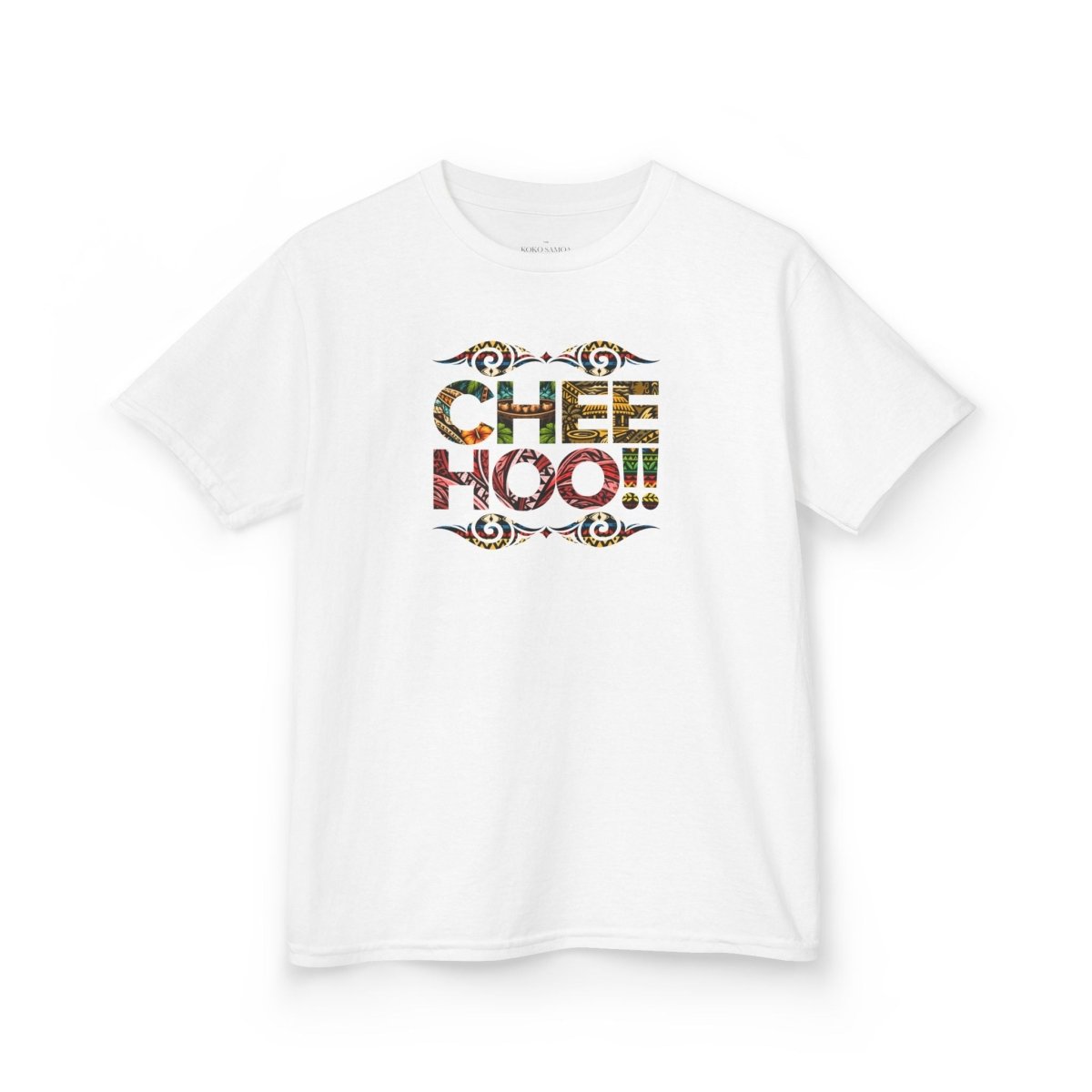 Kids unisex CHEEHOO! T-shirt from The Print Bar, featuring fun graphic design, ideal for boys and girls in Australia and New Zealand.