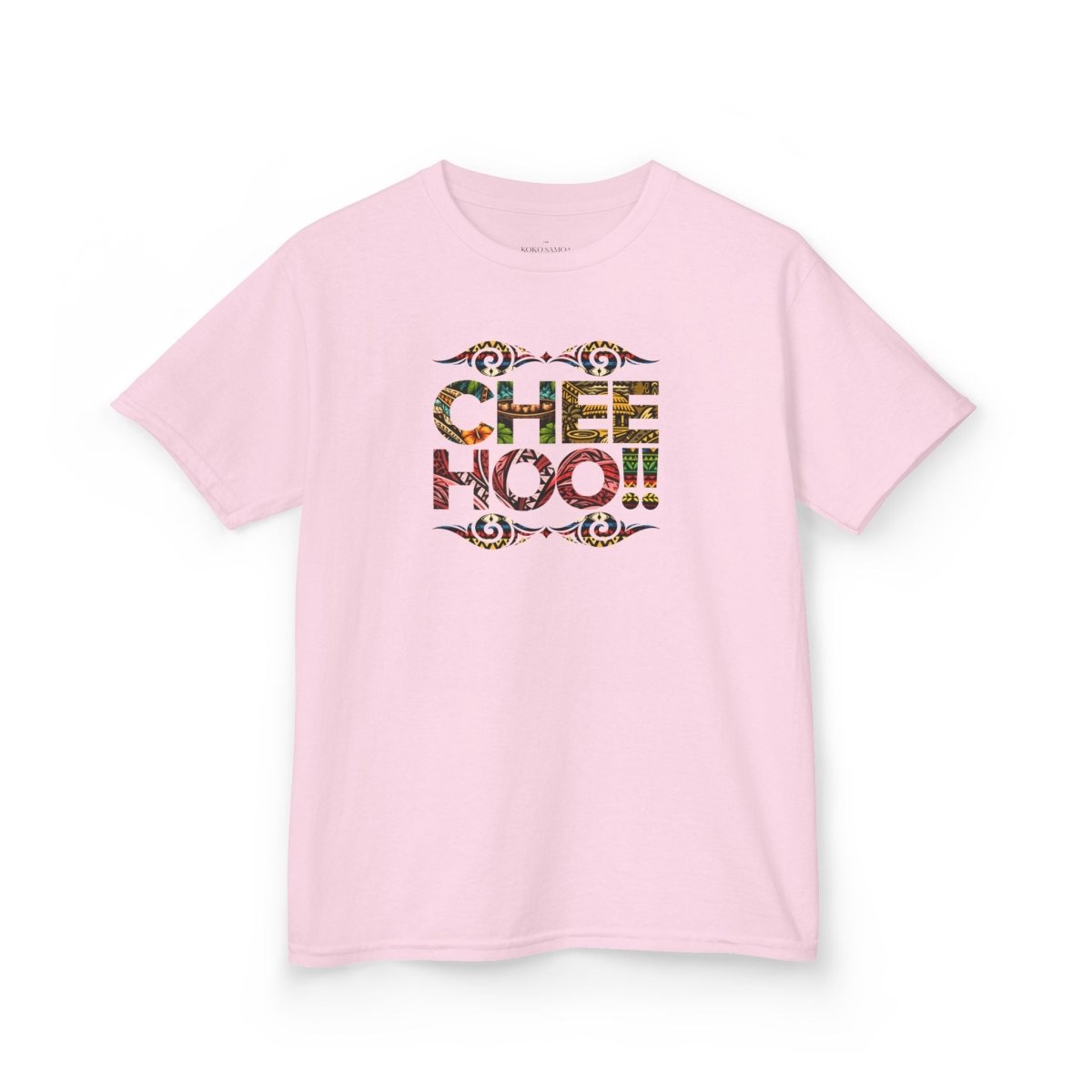 Kids unisex T-shirt from The Print Bar featuring the CHEEHOO!! design, suitable for children in AU/NZ.
