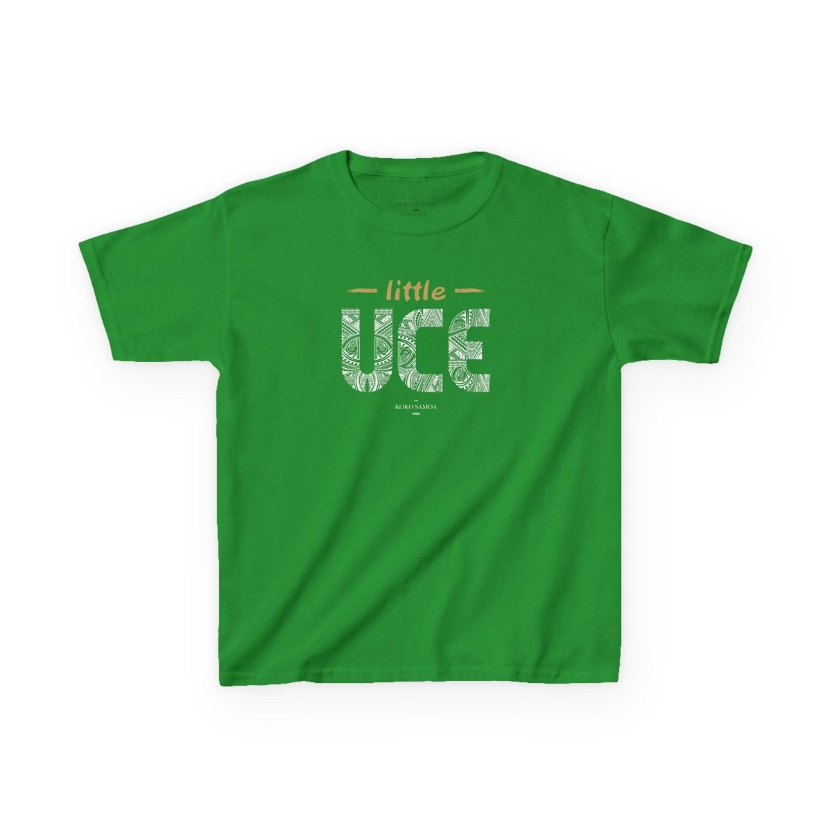Kids unisex tee by The Print Bar featuring Little Uce design, casual cotton tee for children, Australian and New Zealand sizes.