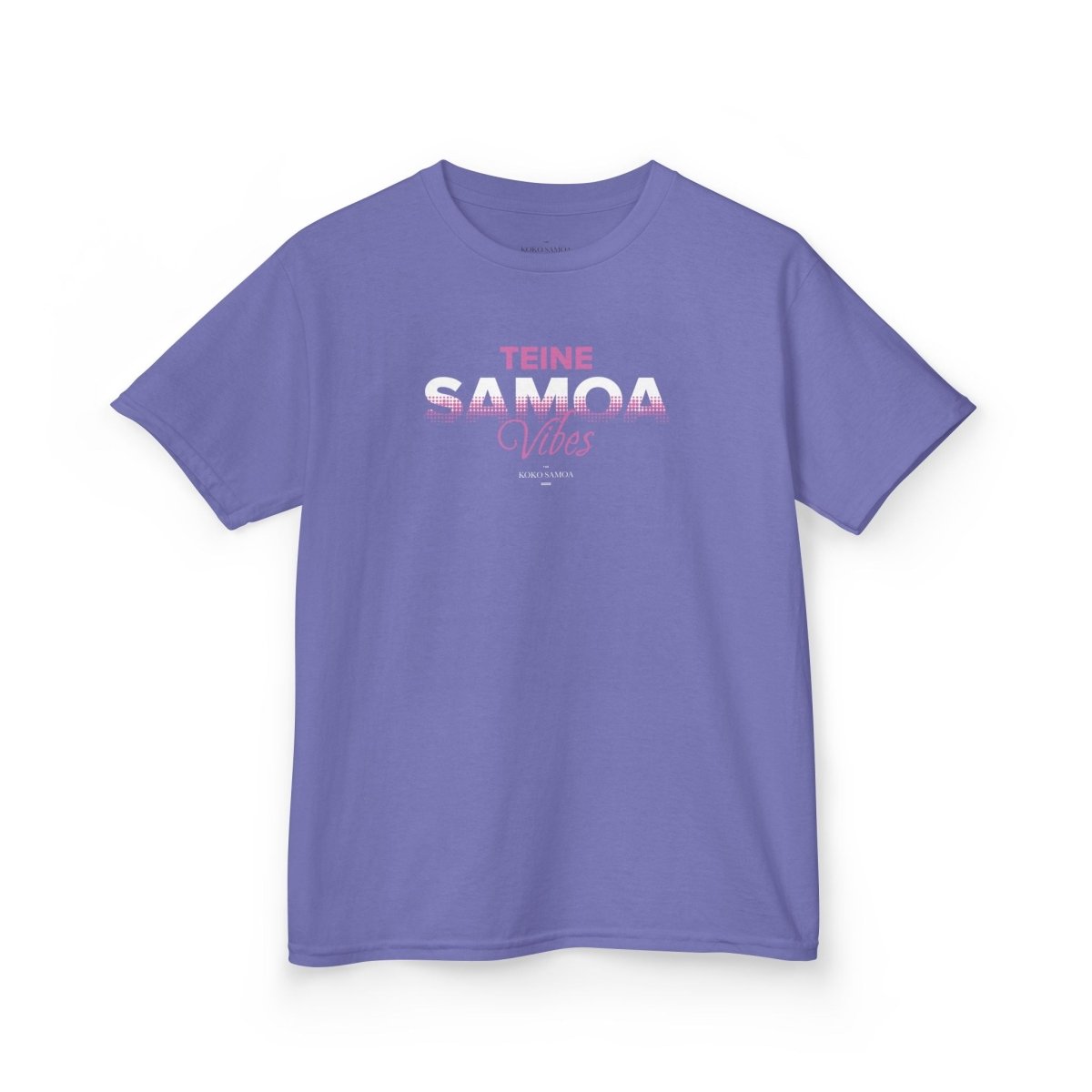 Kids unisex Tee featuring Teine Samoa Vibes print by The Print Bar, colorful design on a comfortable cotton kids' t-shirt.