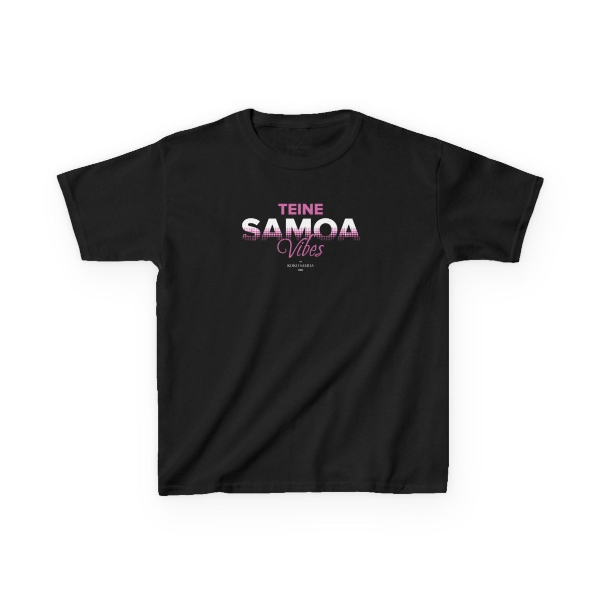 Kids unisex Teine Samoa Vibes T-shirt by The Print Bar featuring colorful Samoa-inspired design for kids.