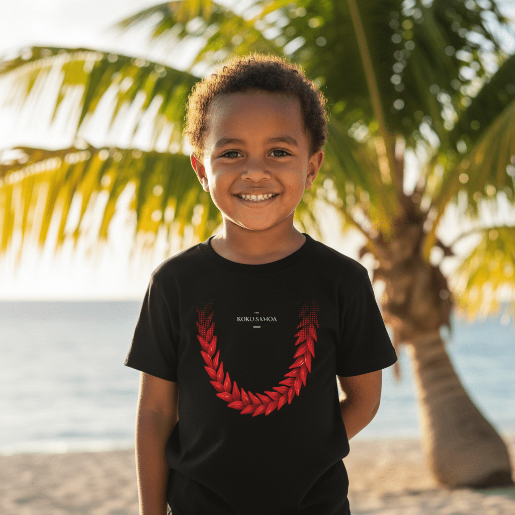 Kids unisex T-shirt featuring Ula Fala design by The Print Bar, casual kids tee for boys and girls in bright, colorful fabric.