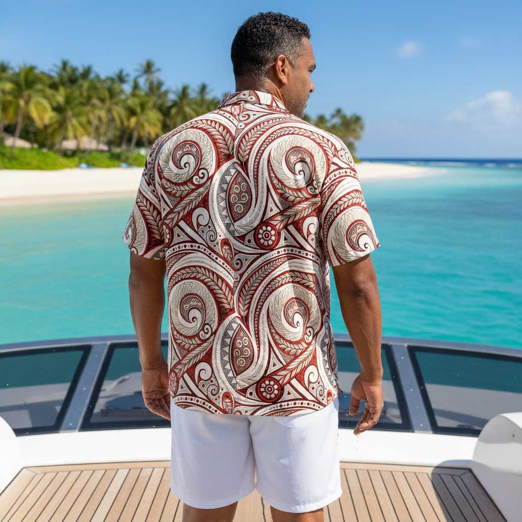 KoaTech™ - Hawaiian Button - Down Shirt - Firecrest - AU/NZ/USA - The Koko Samoa