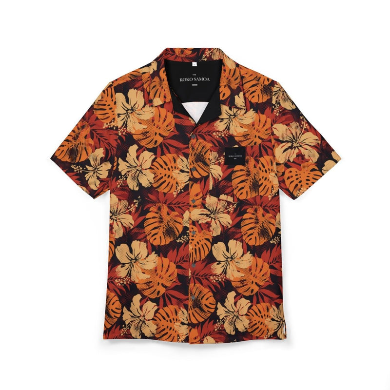 KoaTech™ - Hawaiian Button - Down Shirt - Lalomanu Ember - AU/NZ/USA - The Koko Samoa