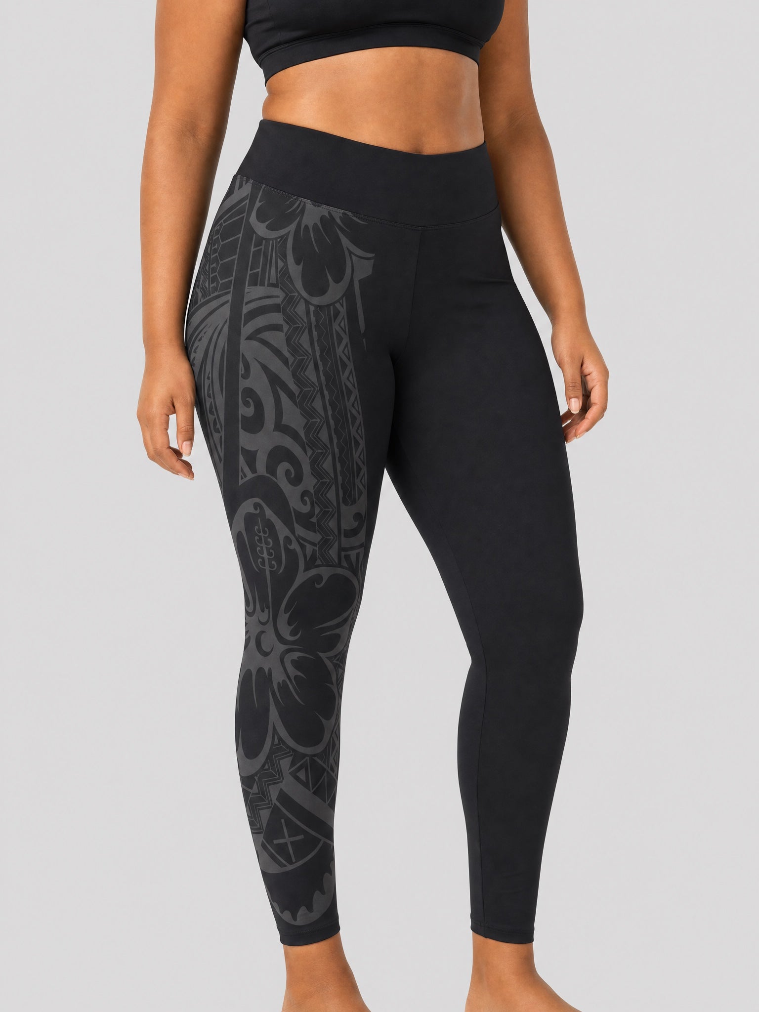 IslandCurvy - 2XL to 6XL Leggings - Bloom Dark - AU/NZ