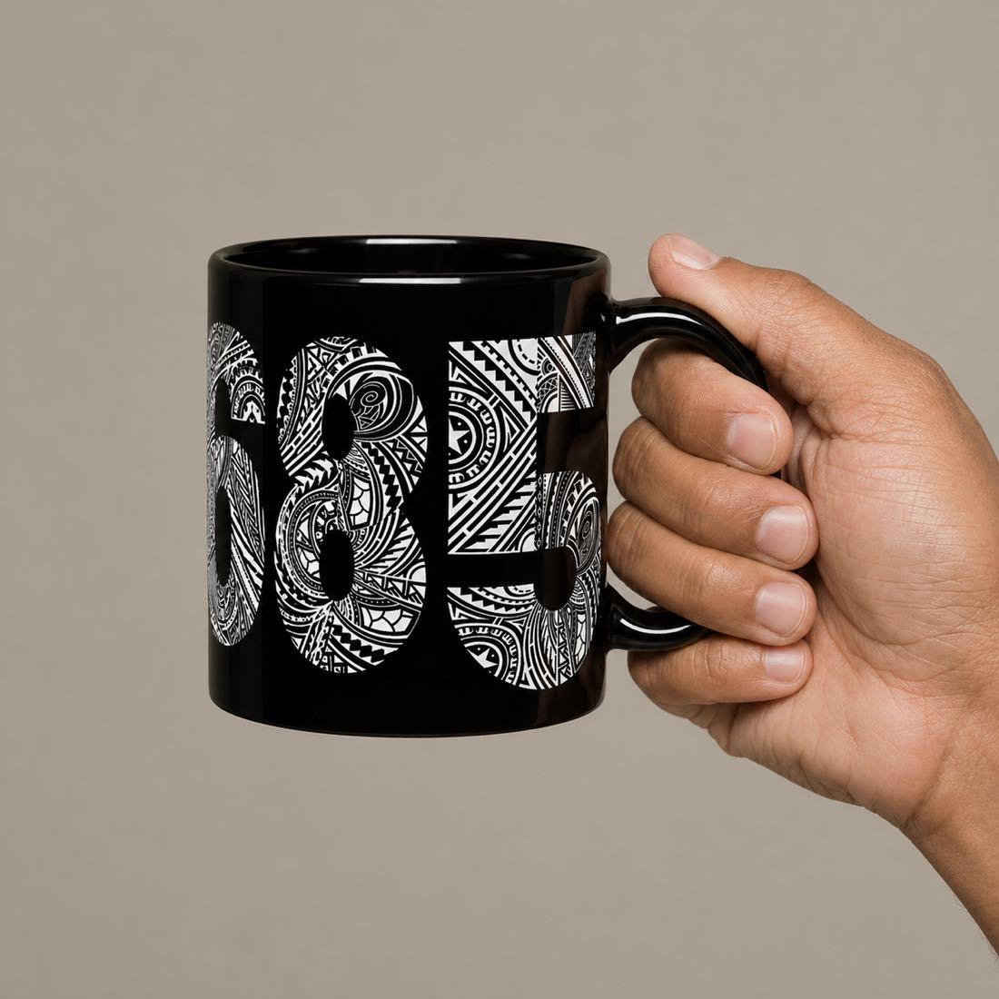 LimaLuxe™ 325ml ceramic mug featuring tropical Samoa design, white mug with colorful island artwork.