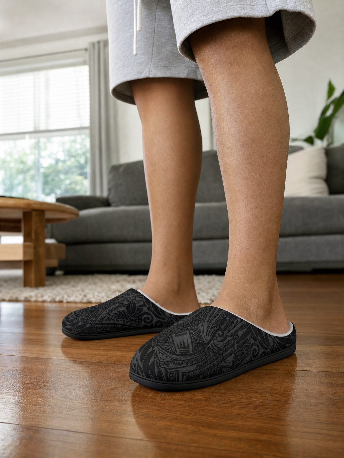 Men's Indoor Slippers - Warrior worn in everyday life