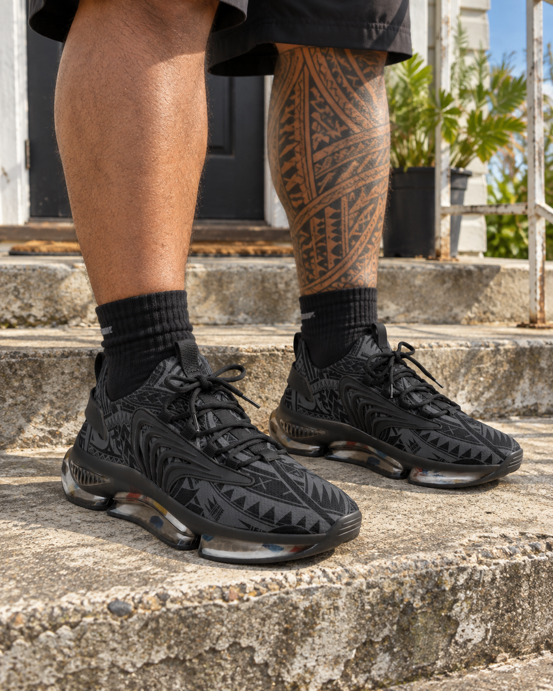 Men's Mesh Sneakers - Warrior worn in everyday life