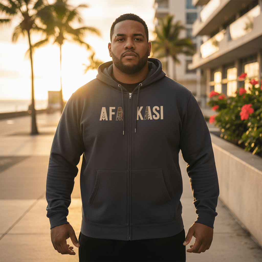 Unisex Zip Hoodie - AFAKASI - AU/NZ/USA - The Koko Samoa
