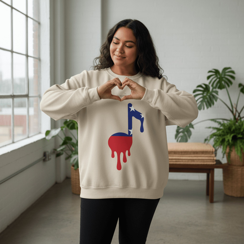 Unisex heavy sweatshirt by Monster Digital featuring a personalized Samoan note design in ash color.
