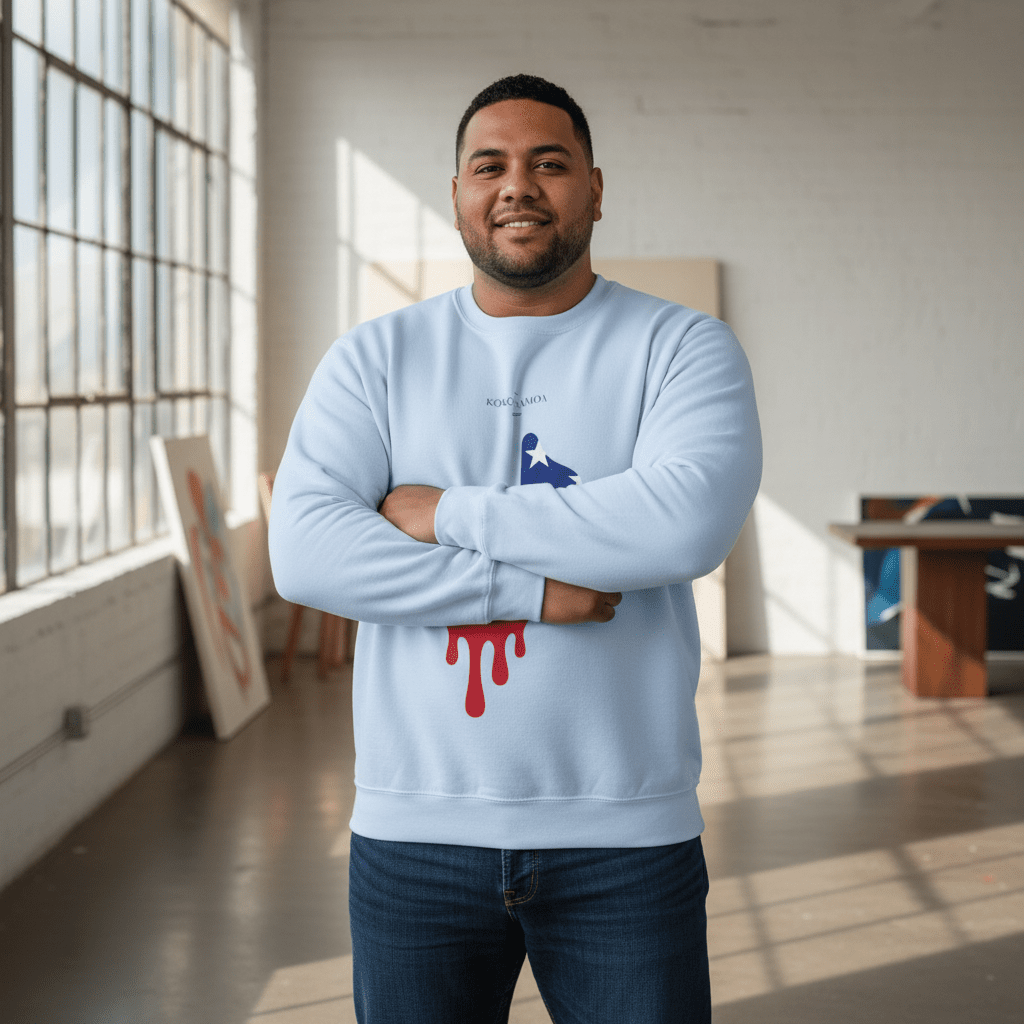 Unisex heavy sweatshirt by Monster Digital featuring a personalized Samoan Note design in ash color.