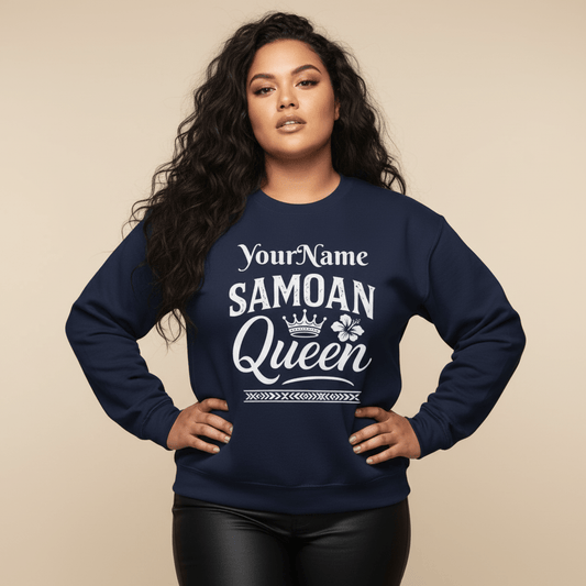 Unisex Heavy Sweatshirt - Samoan Queen - Personalized - USA - The Koko Samoa