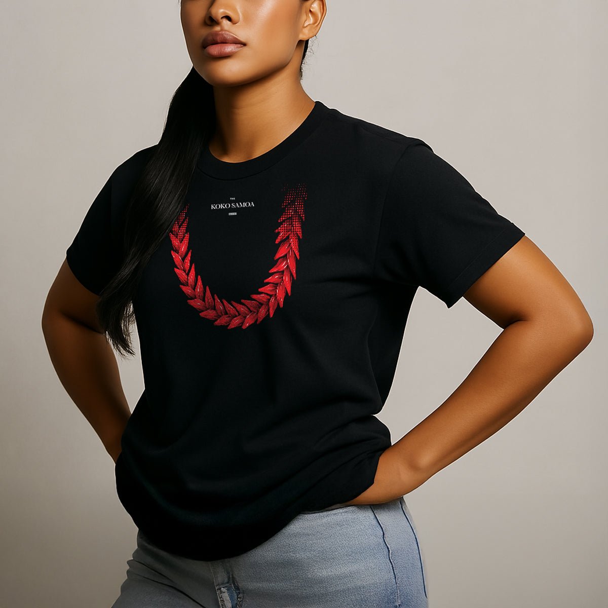 White unisex heavy T-shirt featuring a monster digital print and Ula Fala design.