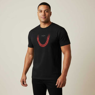 Black unisex Soft Tee by Ula Fala featuring a monster digital print on a comfortable cotton T-shirt.
