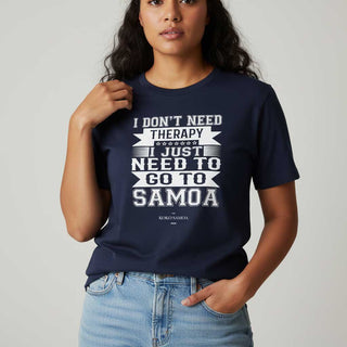 Soft unisex Samoan Therapy T-shirt featuring a comfortable charcoal fabric and modern design.
