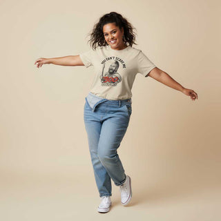 Soft unisex T-shirt featuring "300 Cousins" print, displayed on a plain background.
