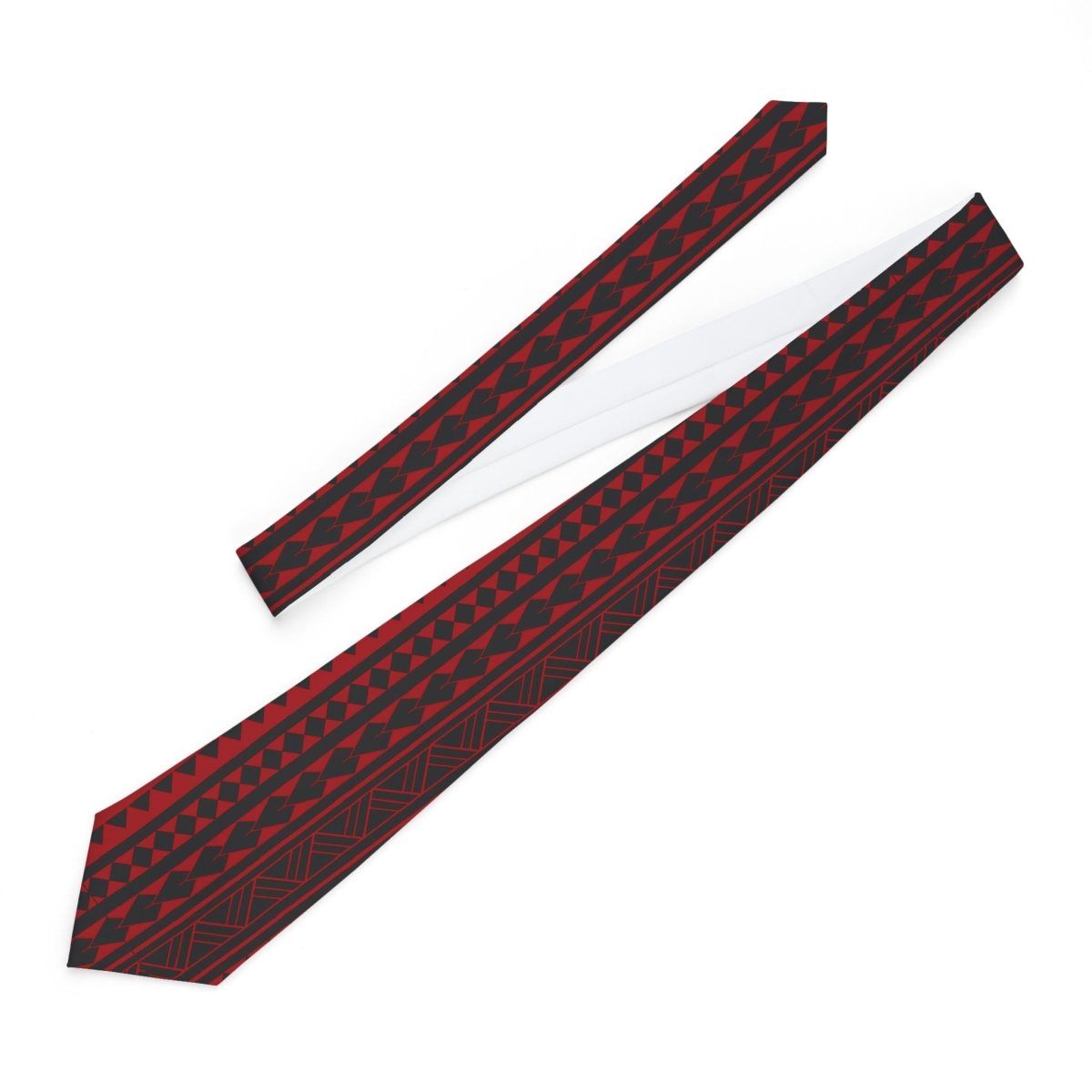 Red Warrior necktie by MWW on Demand, stylish one-size tie featuring bold red design, suitable for AU, NZ, and US occasions.
