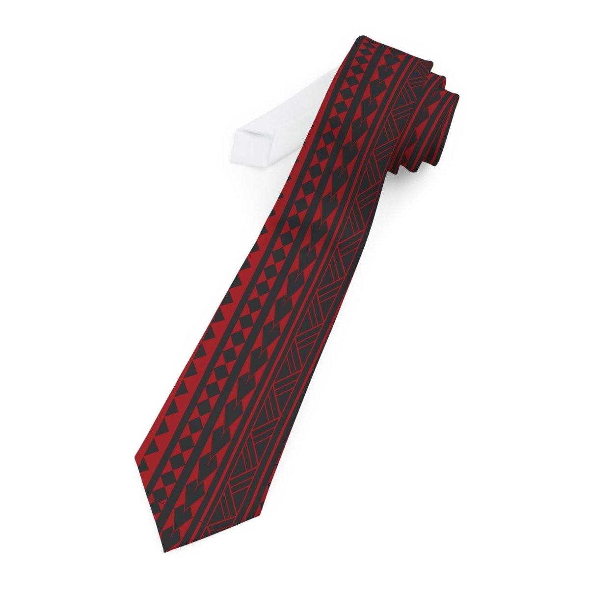 Red Warrior necktie by MWW on Demand, one-size necktie with bold red design, suitable for AU, NZ, and USA styles.
