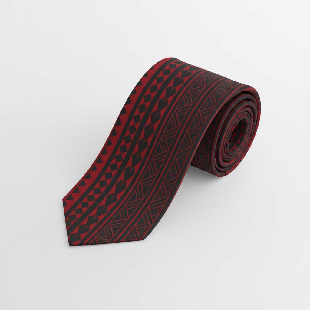 Red Warrior necktie by MWW on Demand, stylish one-size men's necktie with bold red design for AU, NZ, and USA.