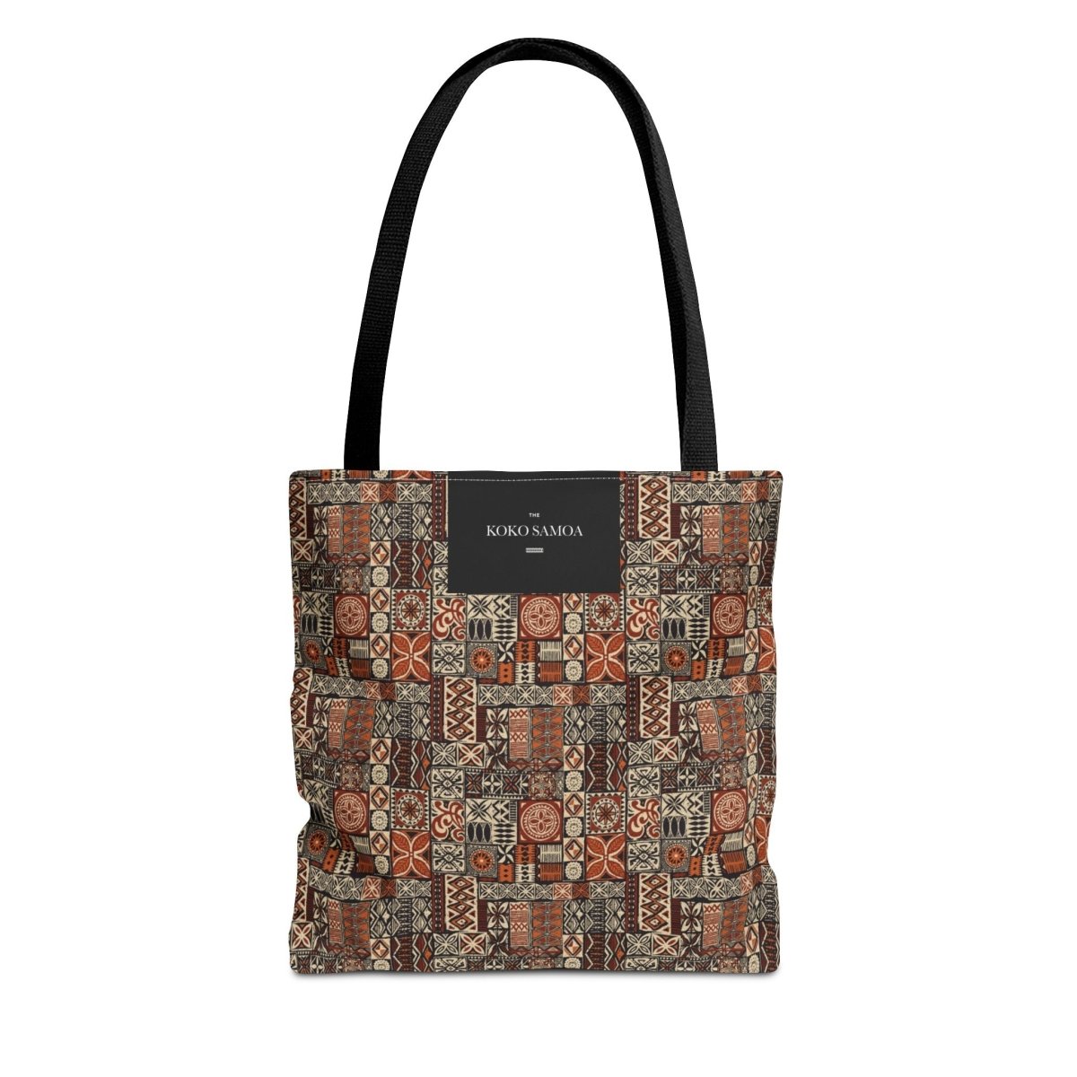 Black Elei tote bag, 13x13 inches, stylish and spacious for everyday use in AU, NZ, and USA.