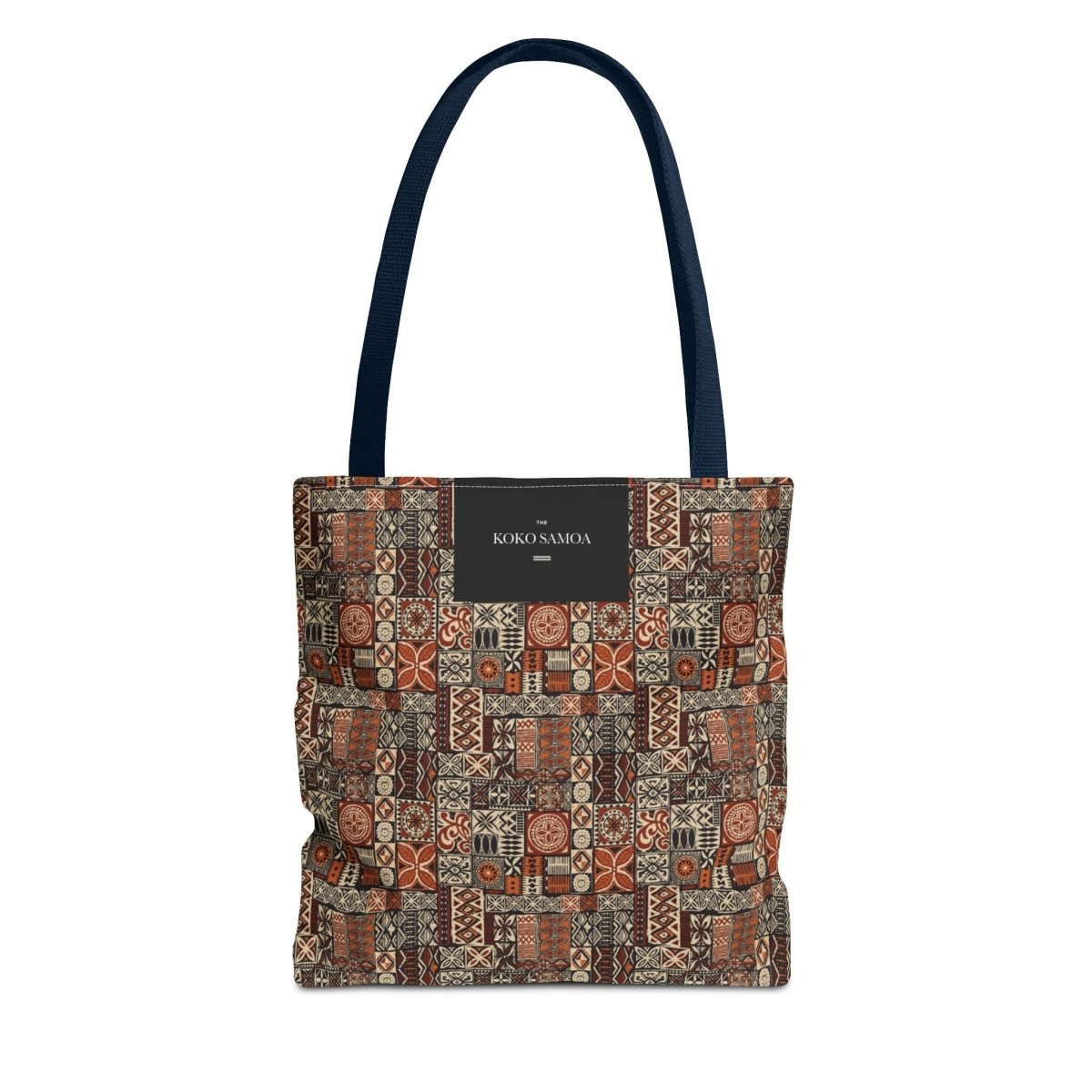 Black Elei tote bag, 13x13 inch canvas tote with sturdy handles, ideal for everyday use.